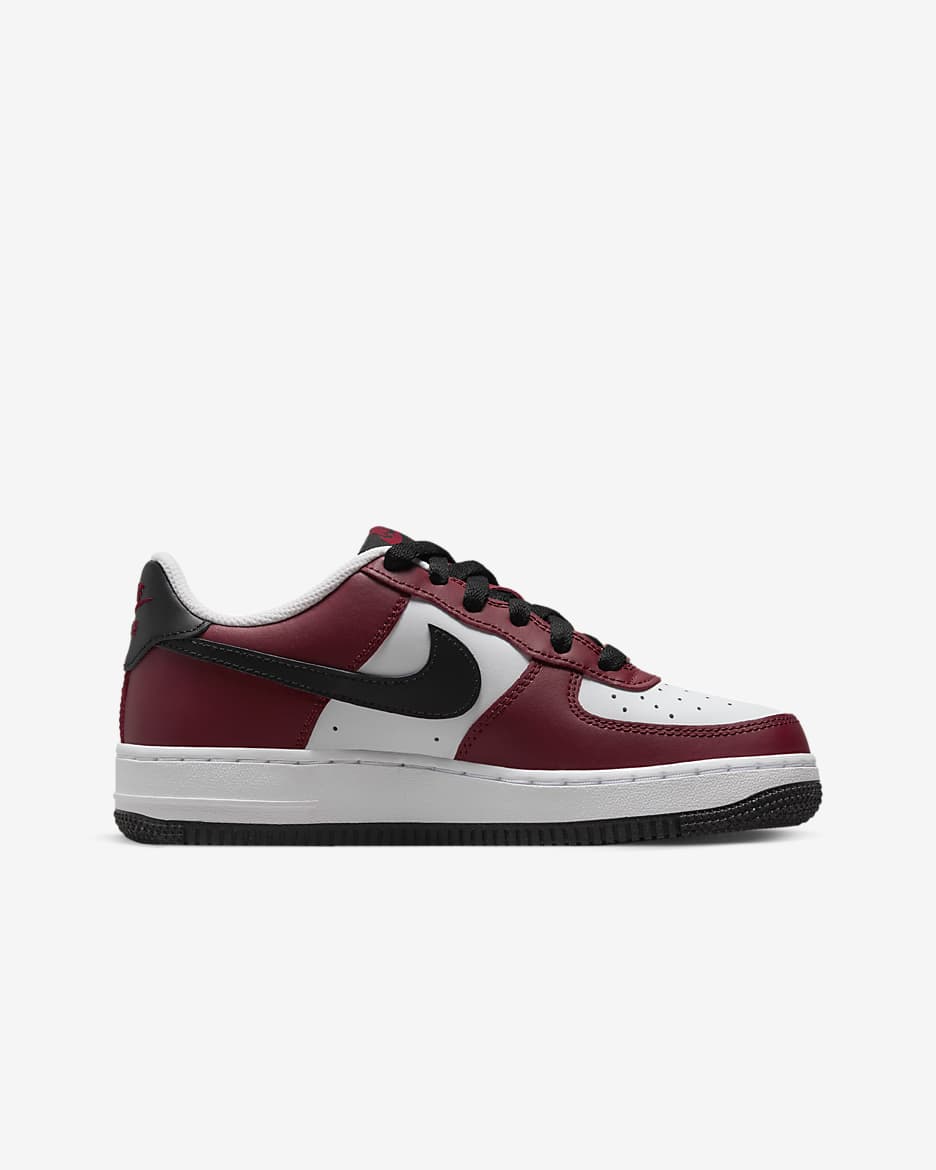 Air force 1 shoes red and black best sale